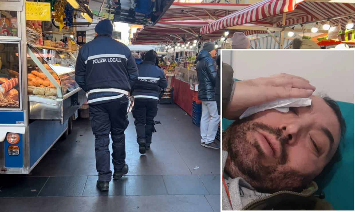 Pestato dal ladro al mercato di Barriera di Milano