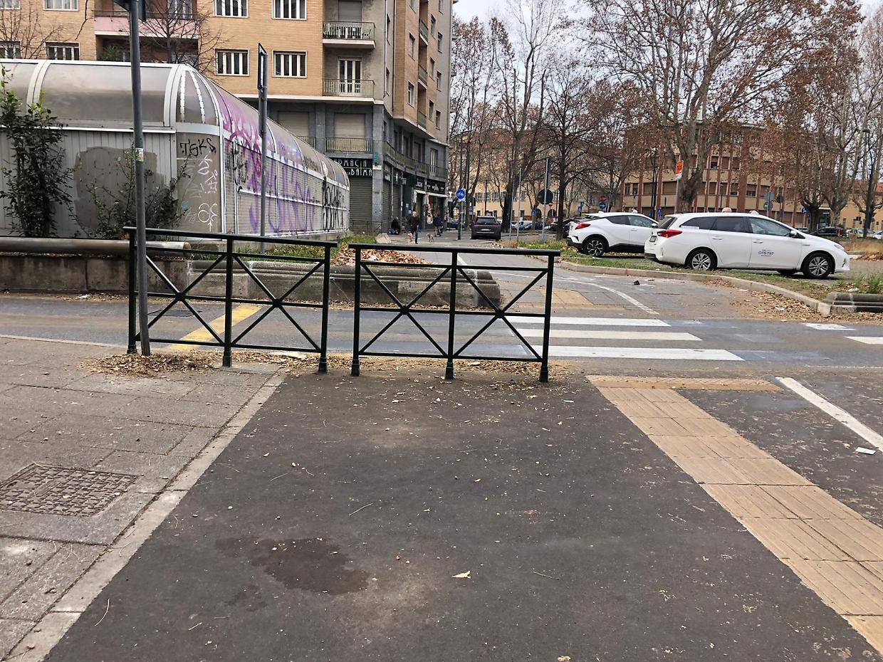 L'intervento realizzato in piazza Rivoli