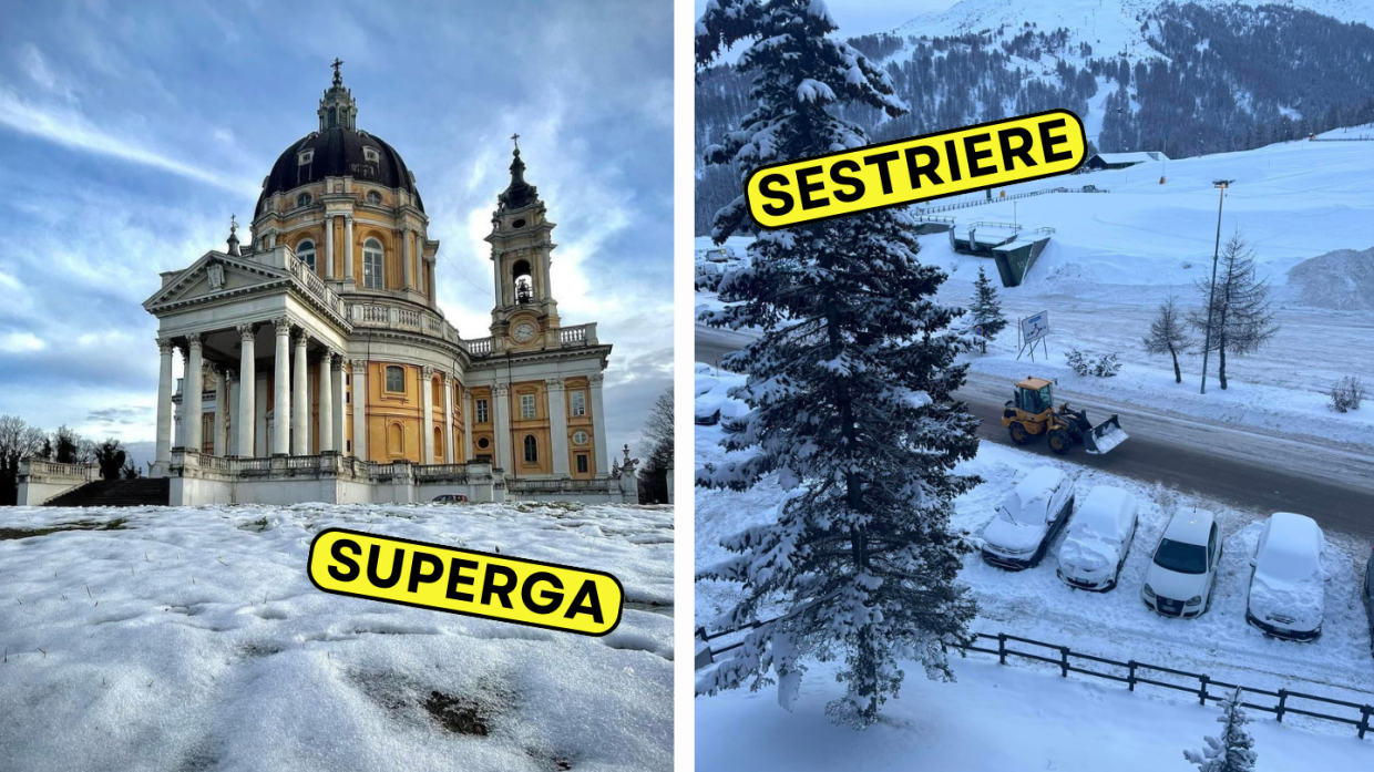 nevicata in provincia di torino