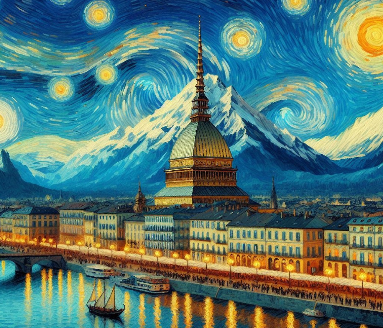 Torino è un capolavoro! Così l'avrebbe dipinta Van Gogh 