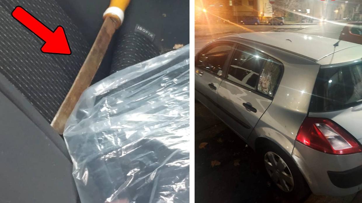 Il machete ritrovato nella Renault a Barriera