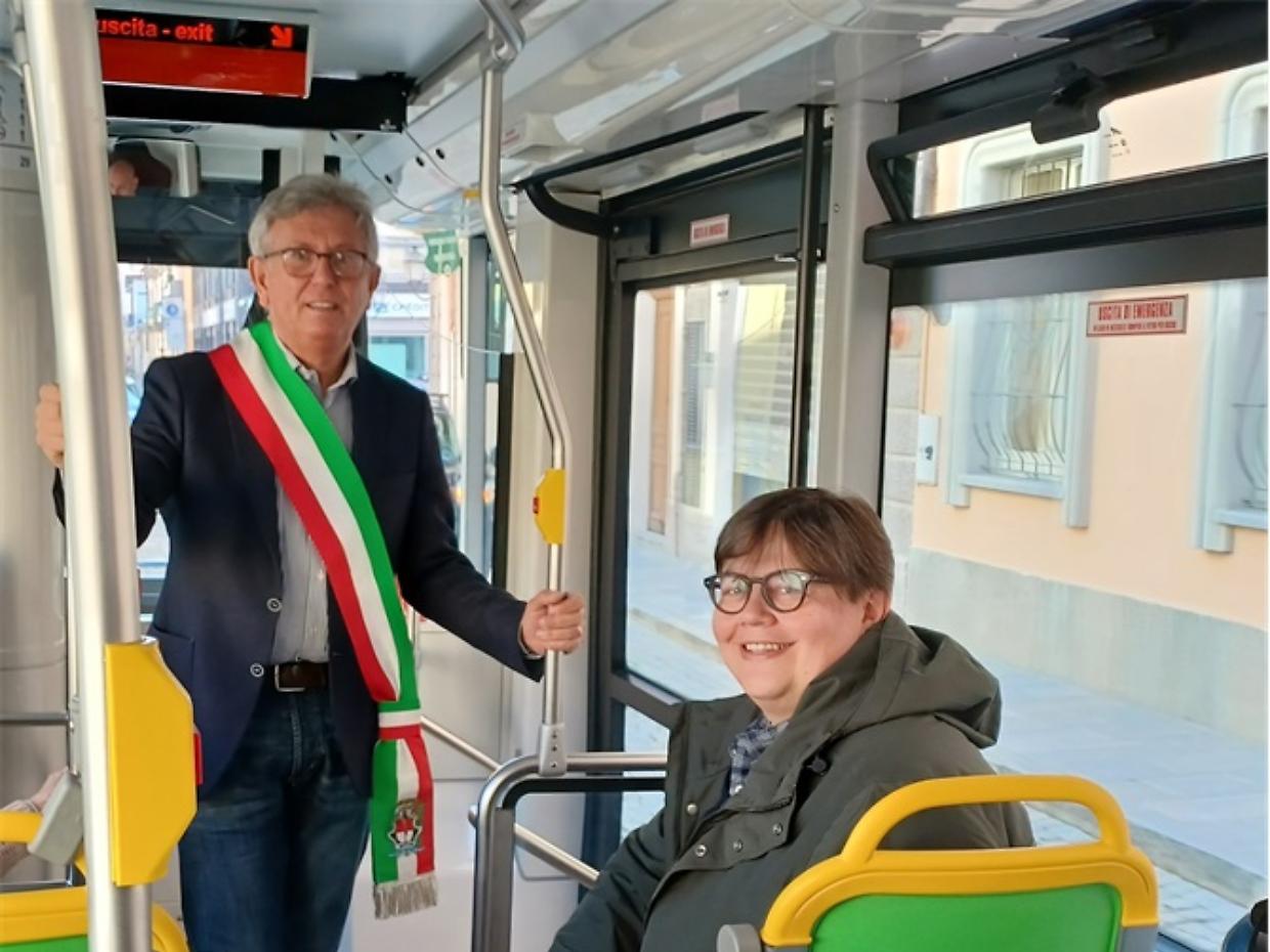 Il sindaco Claudio Castello e l’assessore ai Trasporti e mobilità Pasquale Centin