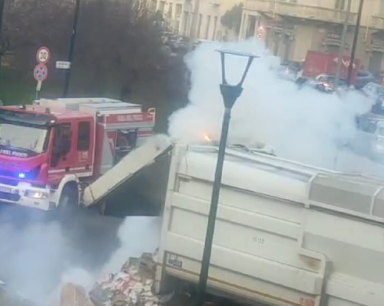 L'incendio al mezzo Amiat