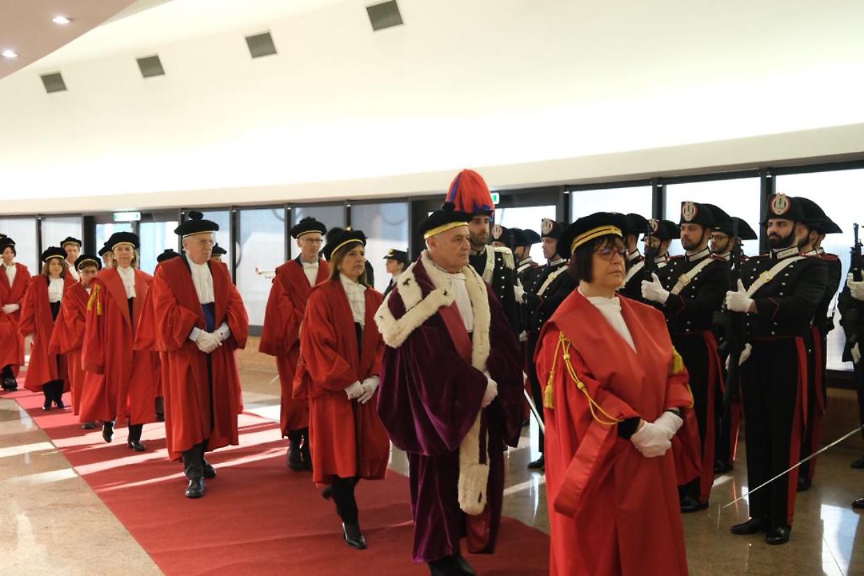 L'inaugurazione dell'anno giudiziario ieri mattina in Tribunale