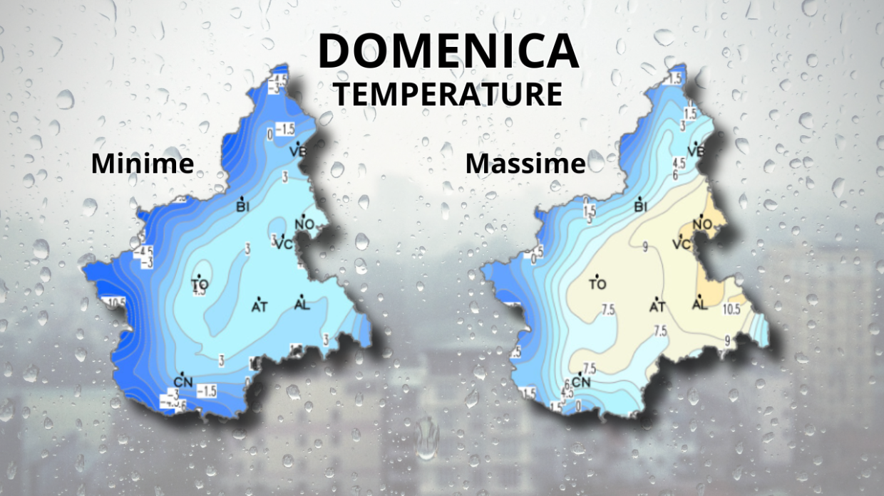 Previsioni meteo Piemonte temperature