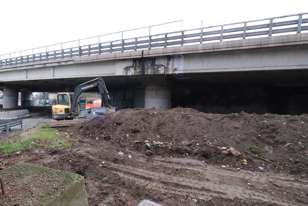 Il cantiere, sulle rampe, è iniziato già da qualche giorno 