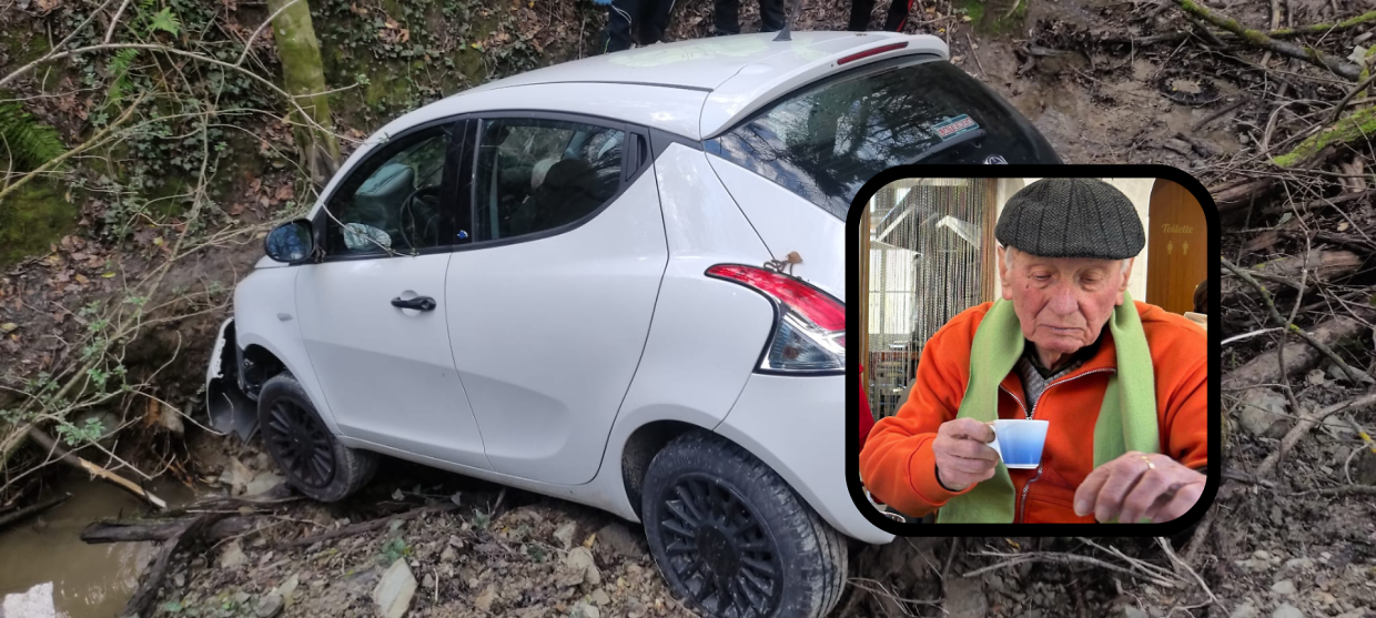 L'auto era finita in un dirupo a Pino Torinese