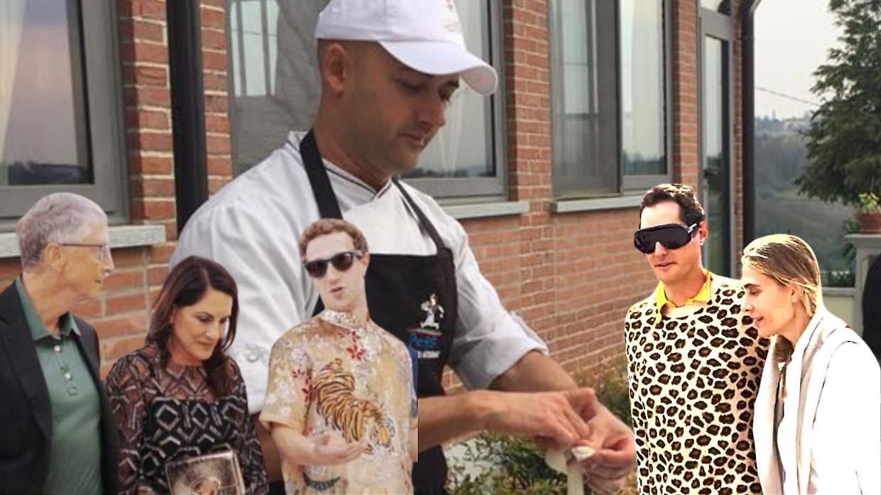 Mozzarelle filanti dal Piemonte per Gates, Trump e Zuckerberg. Maglioncini "leopardati" per John Elkann