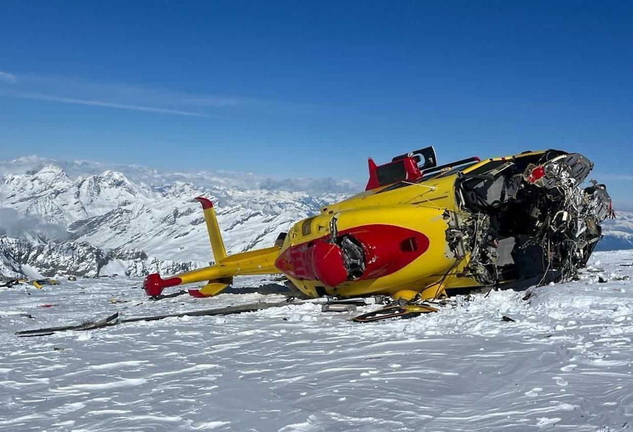 Elicottero del 118 precipita sul Monte Rosa, quattro persone in ospedale