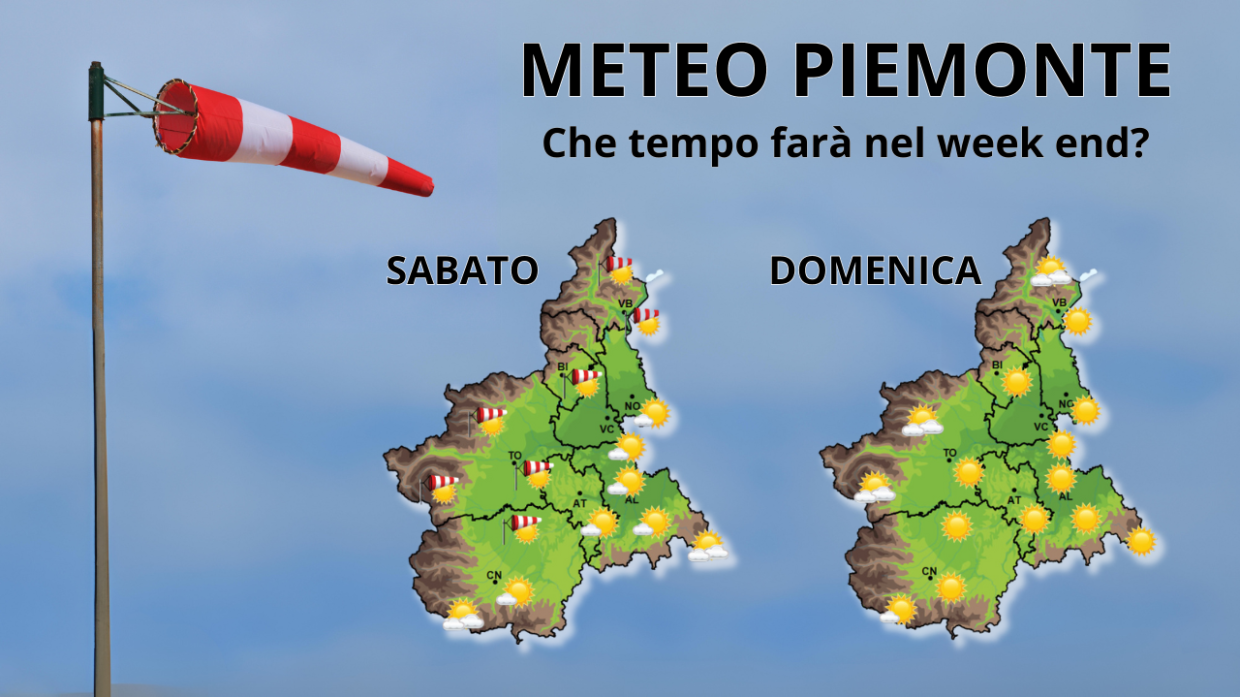 Meteo Piemonte, nel fine settimana arriva il foehn ma le temperature si abbasseranno