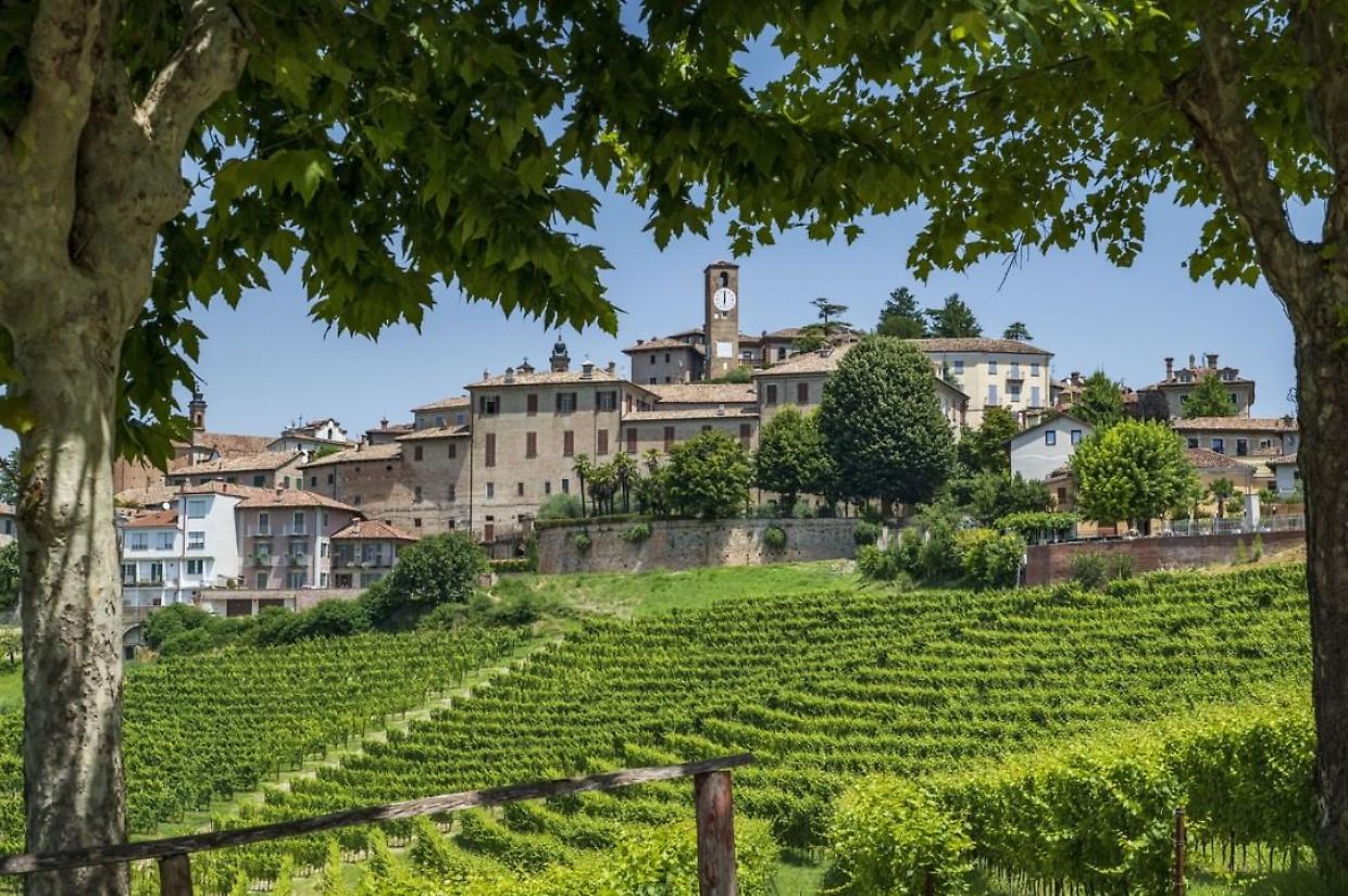 La bellezza del borgo di Neive e del suo castello (Fonte Instagram @langhe.tv @massimo.gavello)
