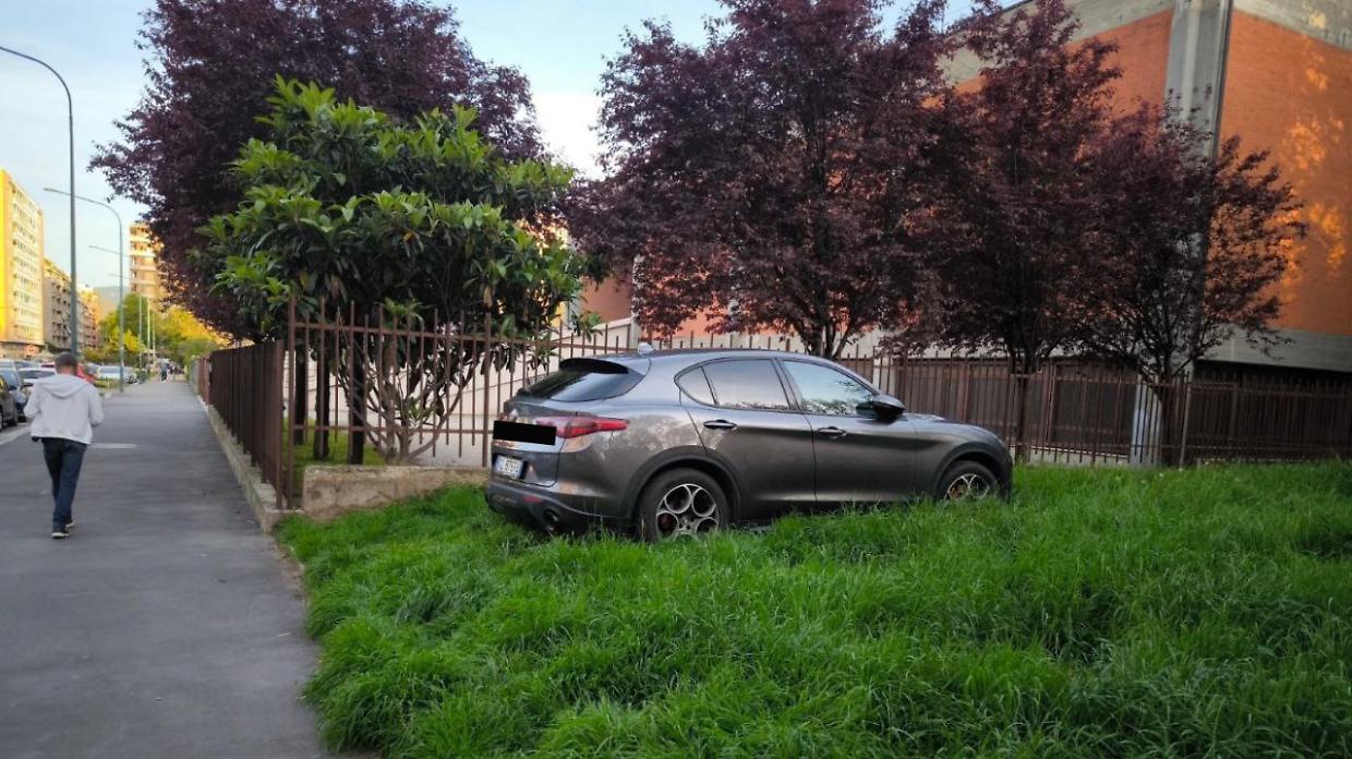 Erba alta e suv arroganti: "Oggi a Santa Rita si parcheggia così"