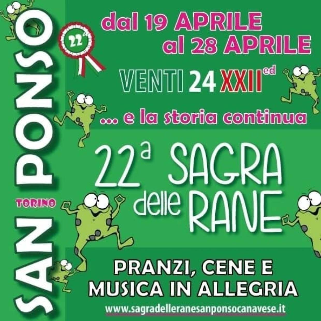 Dal 19 al 28 aprile a San Ponso ci sarà la Sagra delle Rane (Fonte Instagram)