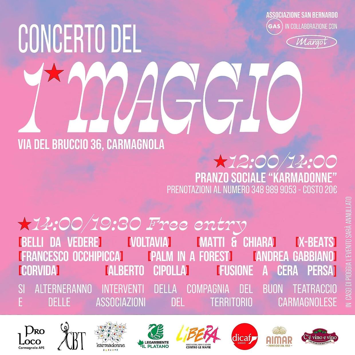 A Carmagnola si festeggia il Primo maggio con un evento fatto di arte e di musica 