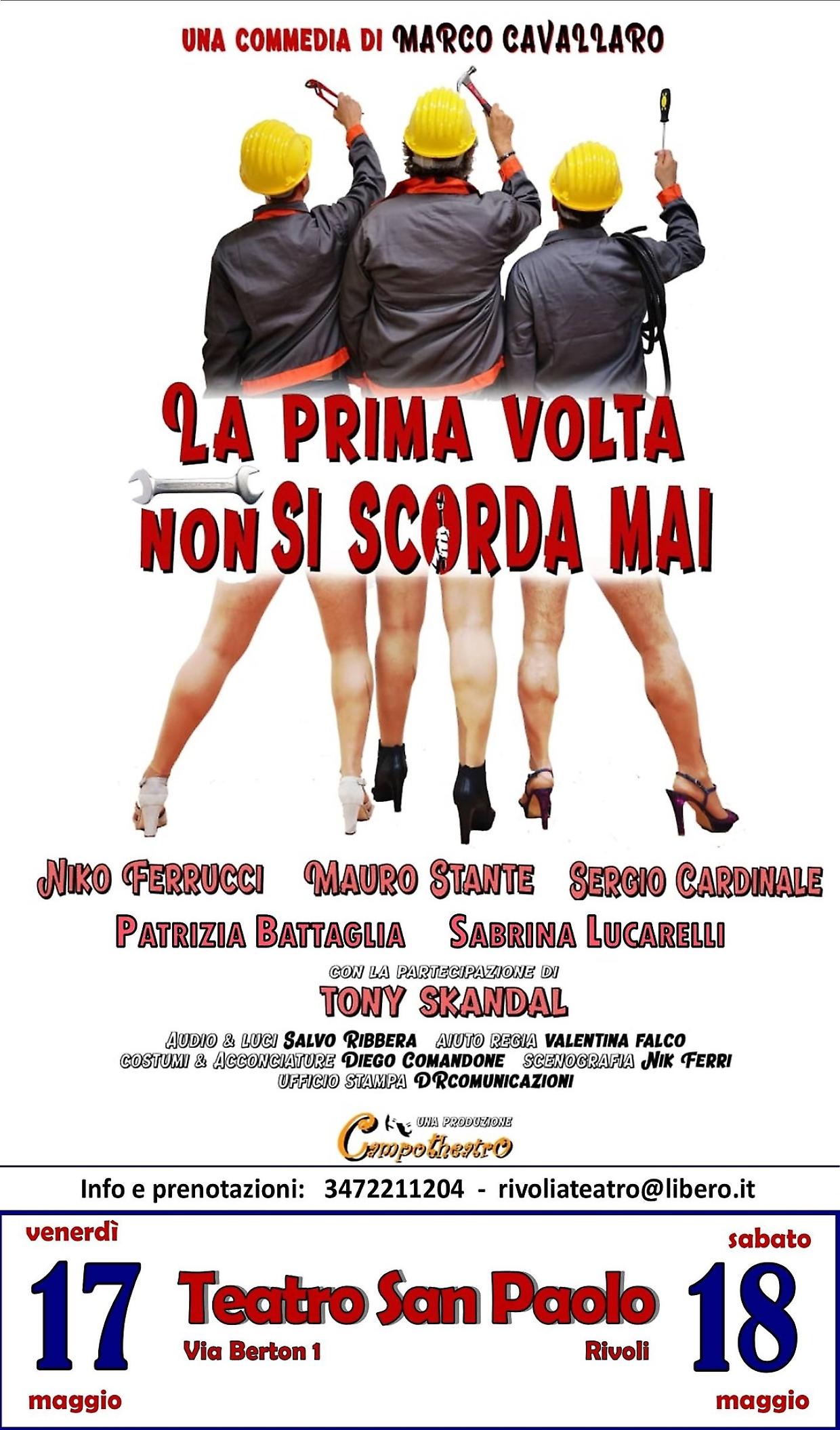 "La Prima Volta non si scorda mai": risate e riflessione al Teatro San Paolo di Rivoli
