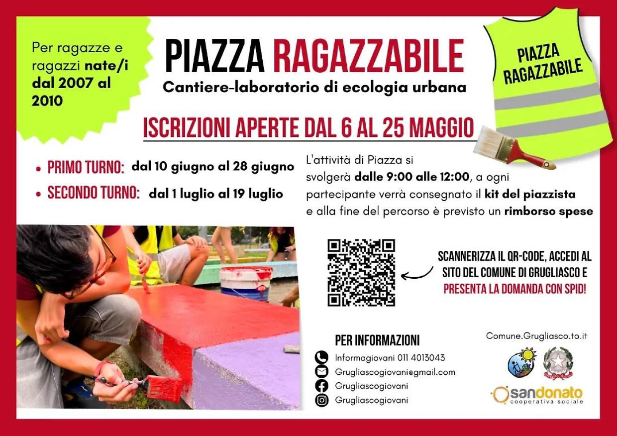 "Piazza Ragazzabile 2024": iscrizioni sono aperte dal 6 al 25 maggio (Fonte Facebook)