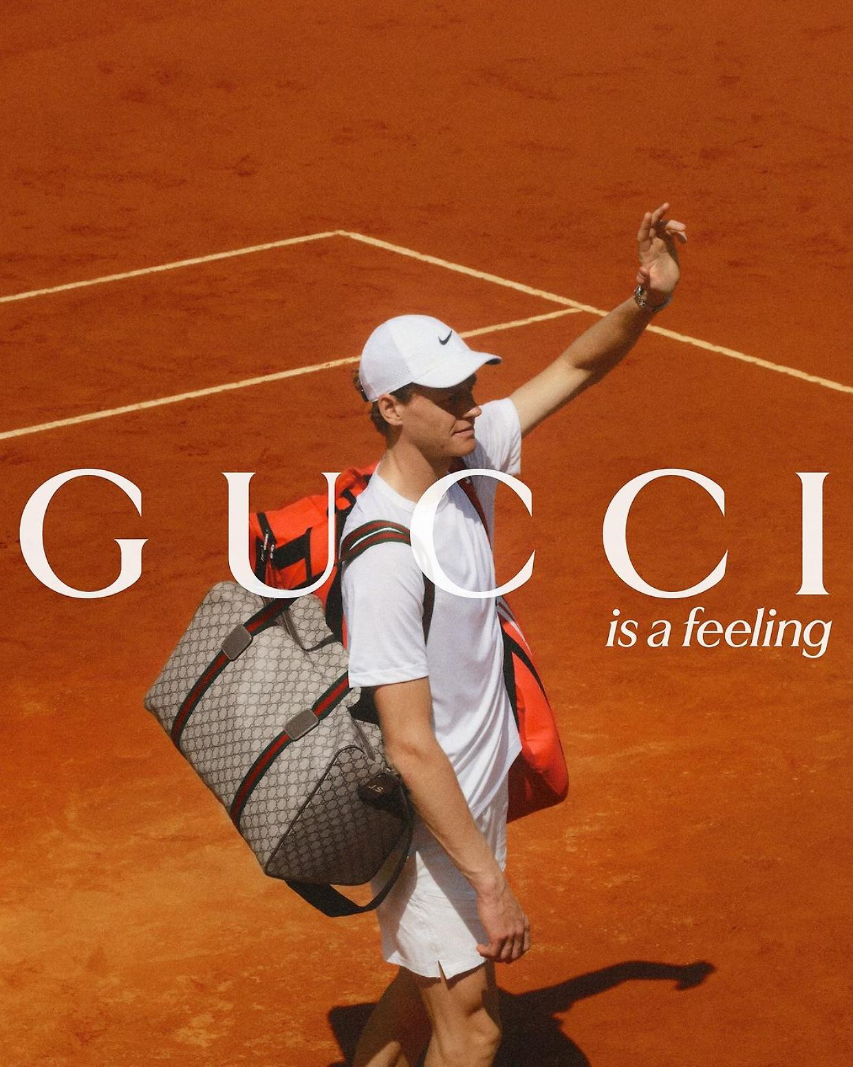 Jannik Sinner nella nuova campagna di Gucci 