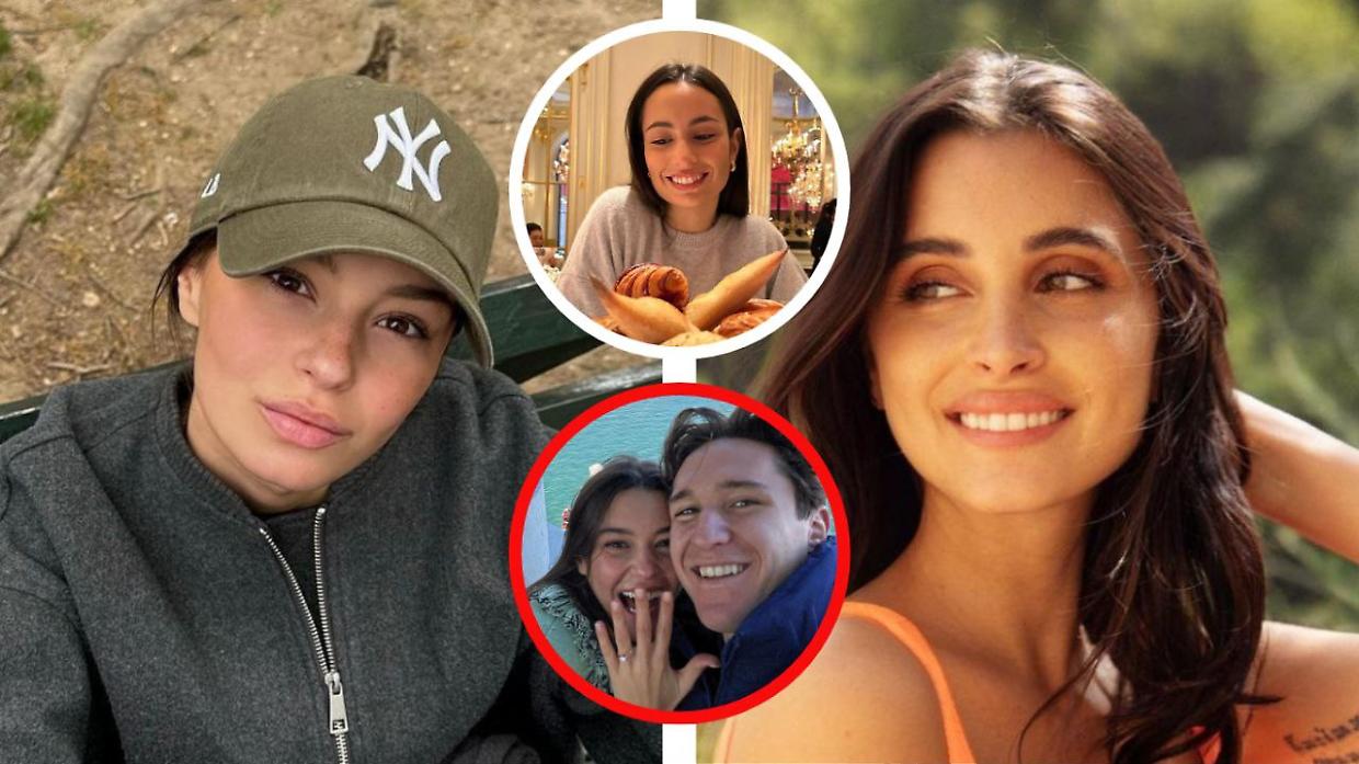 Lucy Bramani e Benedetta Quagli, in mezzo Thessa Lacovich e Lucy con Federico Chiesa (Fonte Instagram)