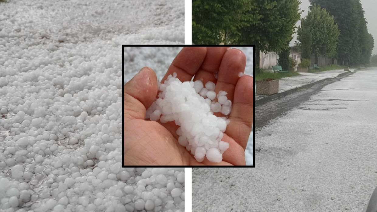 Un'altra intensa grandinata in provincia di Torino. Dopo ieri, colpita di nuovo la zona sud