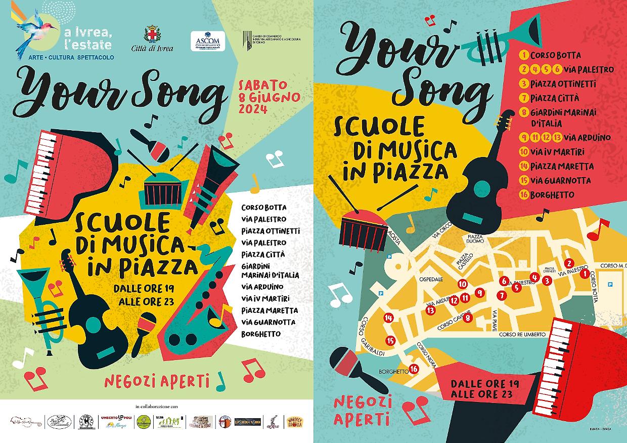 Your Song: esibizione musicale nelle via e nelle piazza del centro storico di Ivrea