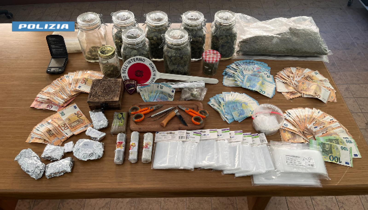 Oltre 1500 grammi di stupefacenti: arrestato un uomo con l'accusa di spaccio