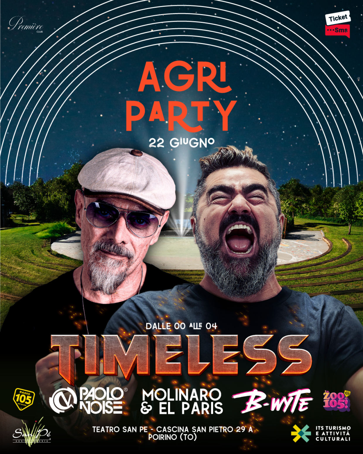 Agriparty 2024: una notte di musica e sapori sotto le stelle al Teatro all’aperto dell’Agrigelateria San Pé