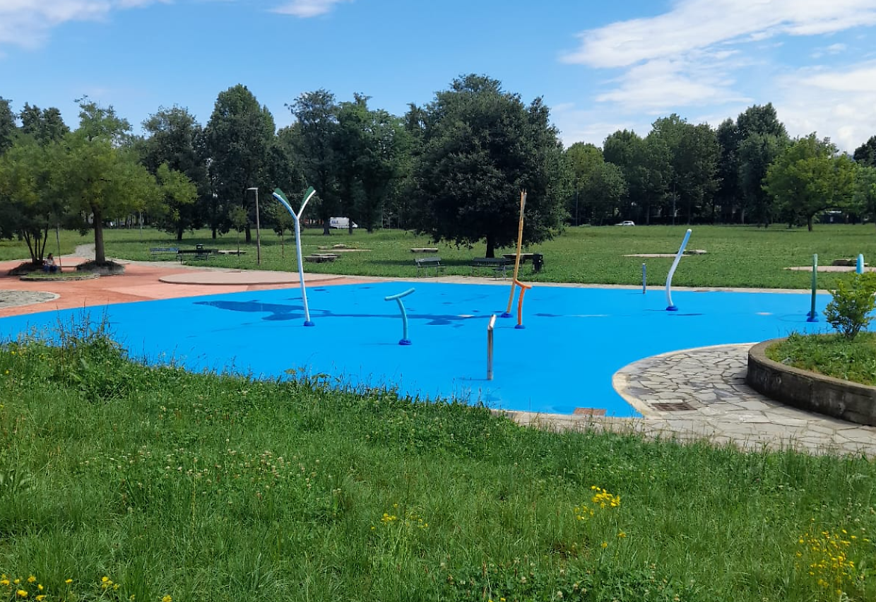 Giochi d'acqua fuori servizio per un guasto nel nuovo parco Di Vittorio