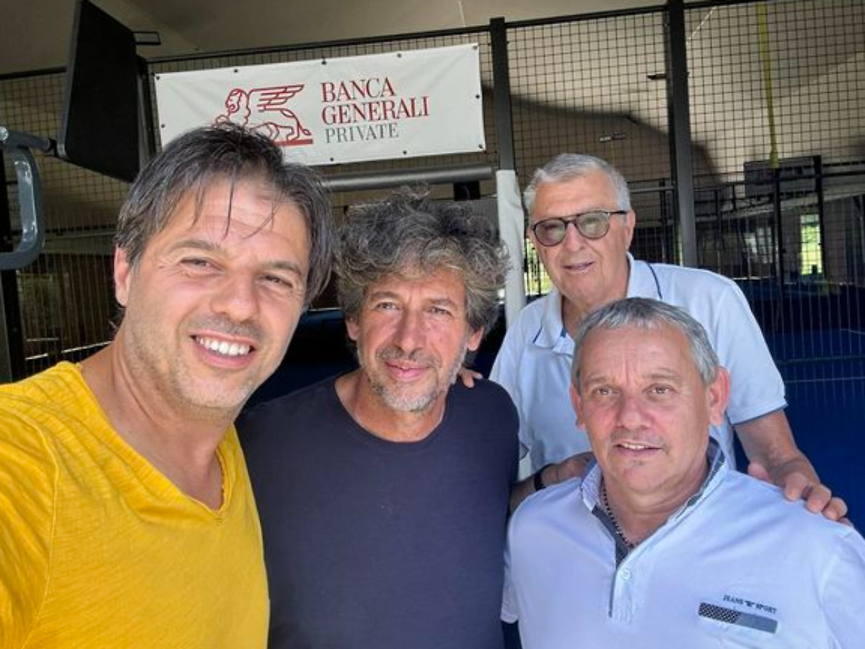 Walter Galliano con Demetrio Albertini