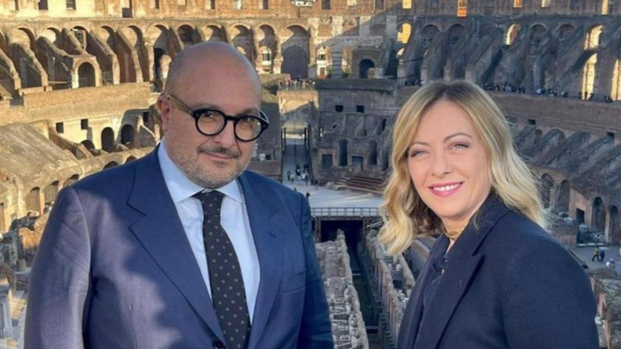 Gennaro Sangiuliano e Giorgia Meloni (Fonte Instagram)