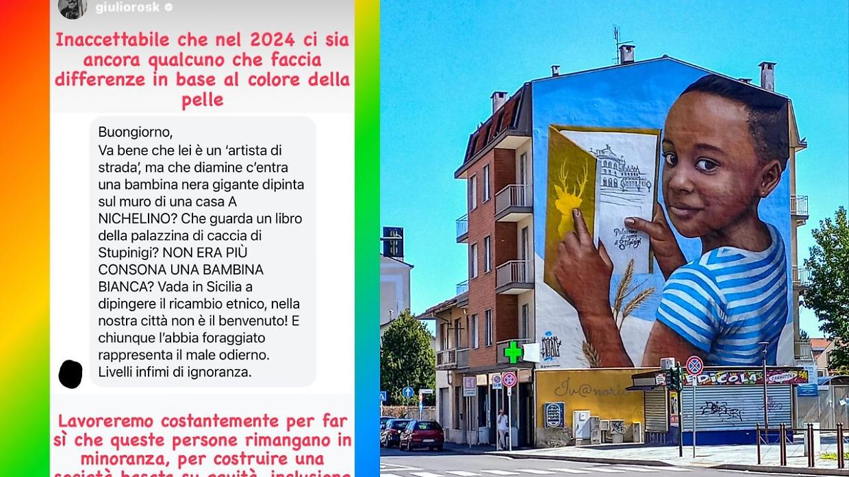 Insulti al murales della bimba  nera