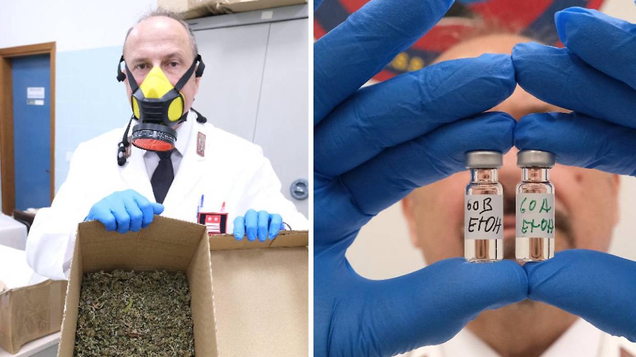 Nel laboratorio dei carabinieri che analizza le sostanze stupefacenti