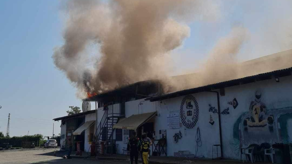 Incendio alla pista di Go Kart di Moncalieri