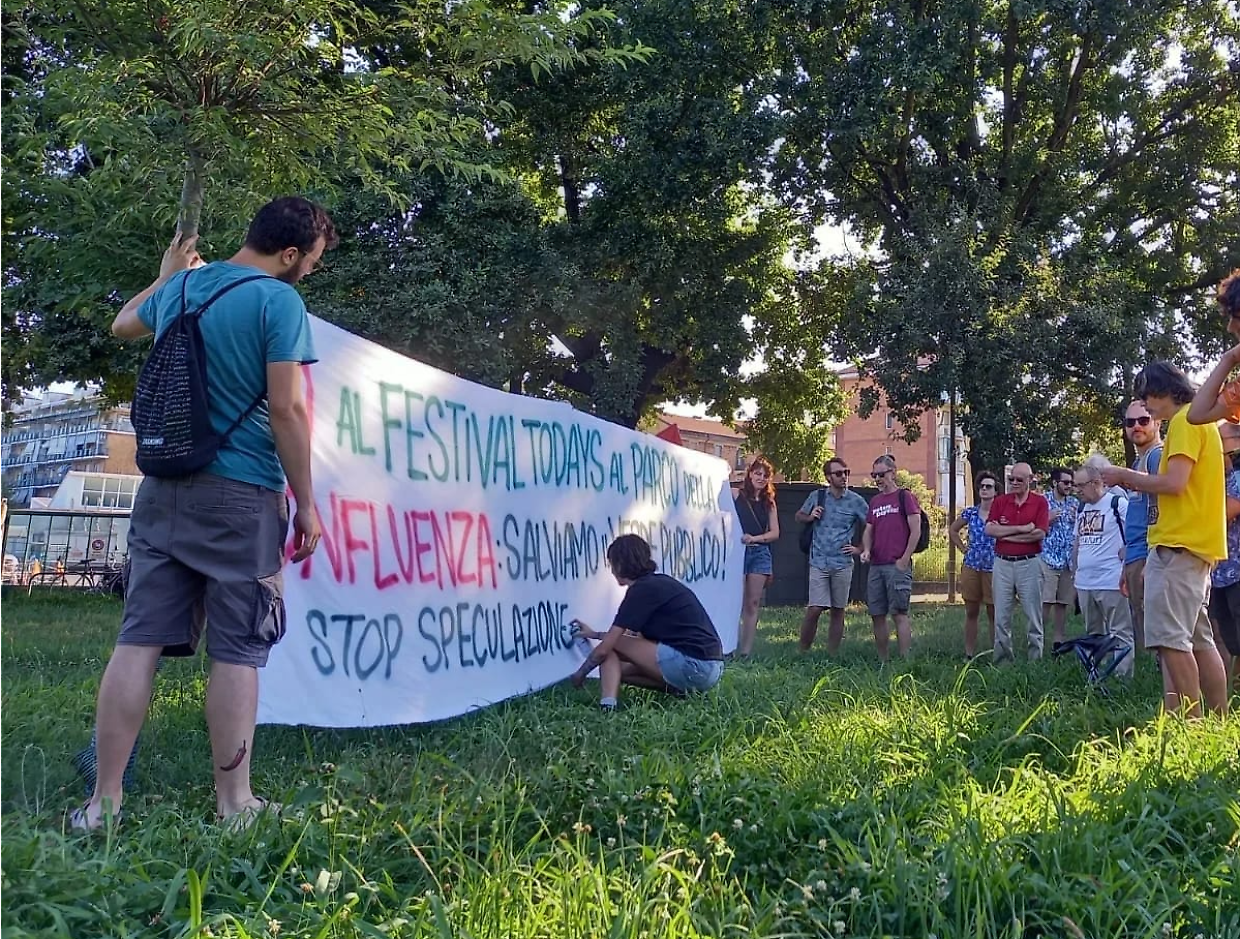 Un momento dell'ultima protesta
