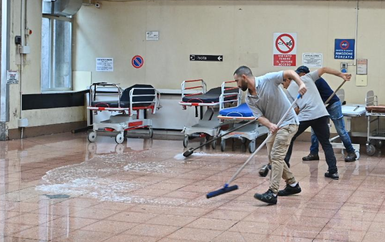 Nubifragio su Torino, allagato il pronto soccorso delle Molinette