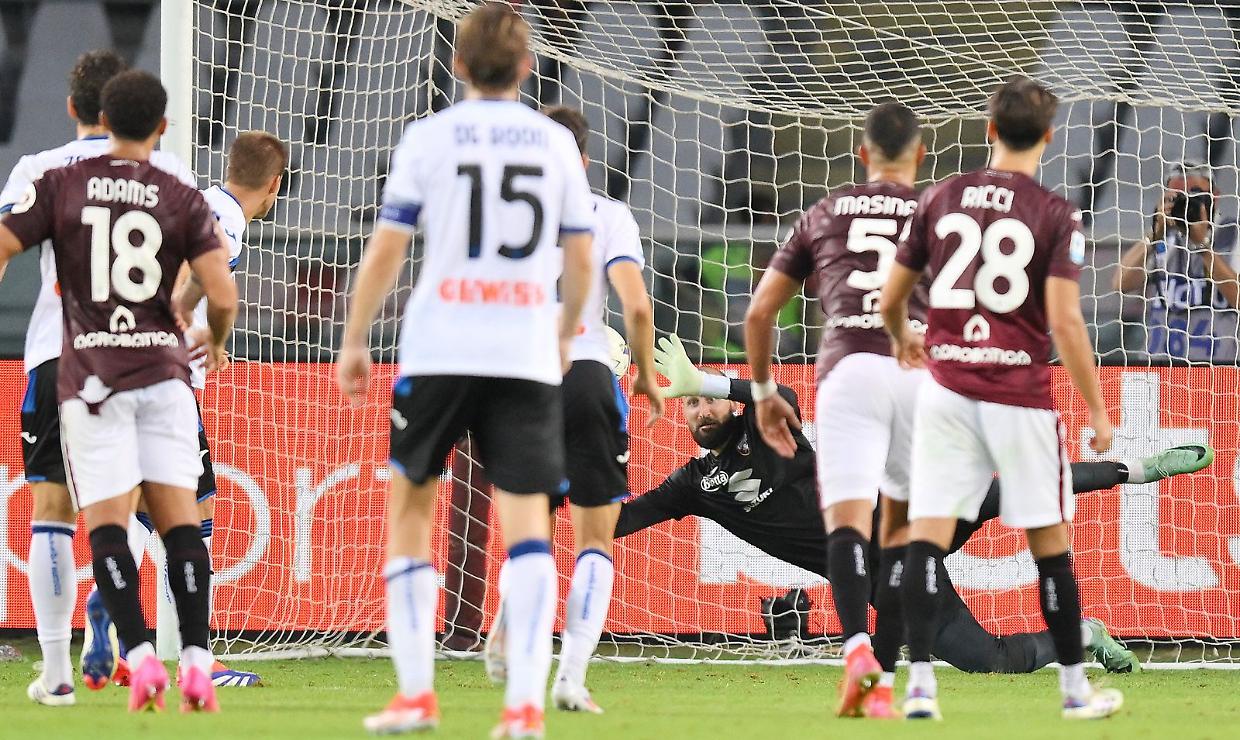 Il rigore parato da Vanja Milinkovic-Savic nella sfida tra Toro e Atalanta