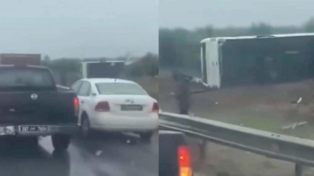 Le immagini del bus che si è ribaltato in Tunisia