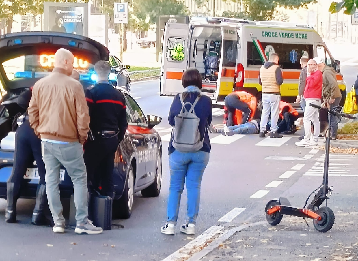 L'intervento della Croce verde e dei carabinieri sul posto