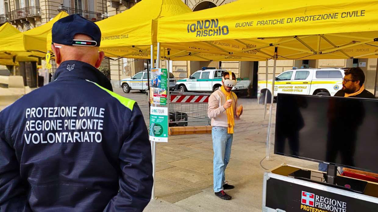 E' in corso di svolgimento, a Torino e in molte altre città piemontesi, la campagna "Io non rischio", tra realtà virtuale e tante iniziative per i bambini