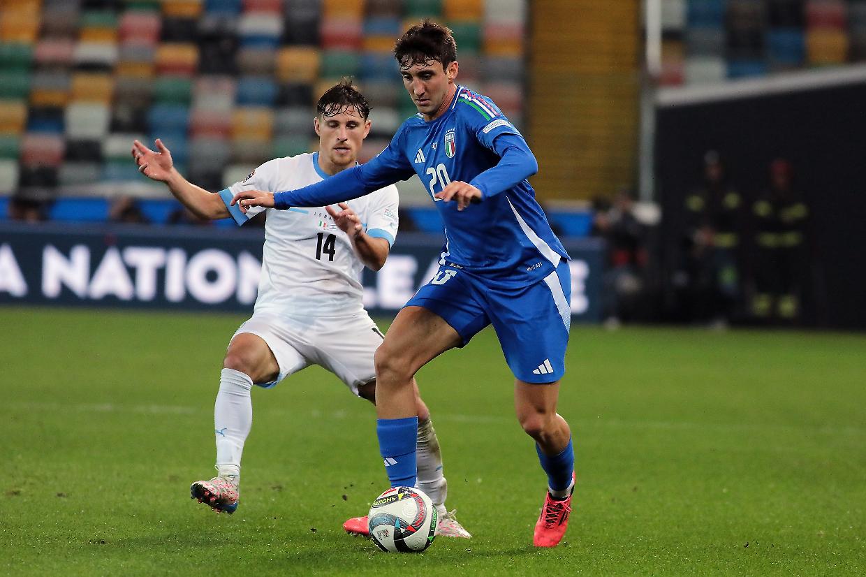 Andrea Cambiaso in azione contro Israele