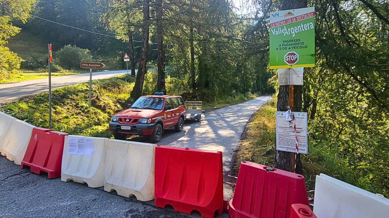 Meteo, piove sul Piemonte. La Valle Argentera di nuovo chiusa per frane
