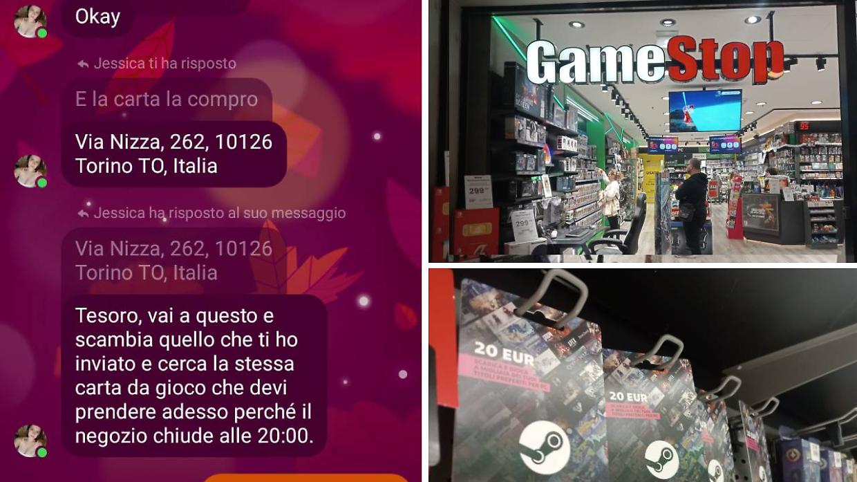 A sinistra, uno dei tanti messaggi dei truffatori. E gli utenti vanno a comprare le card di Steam