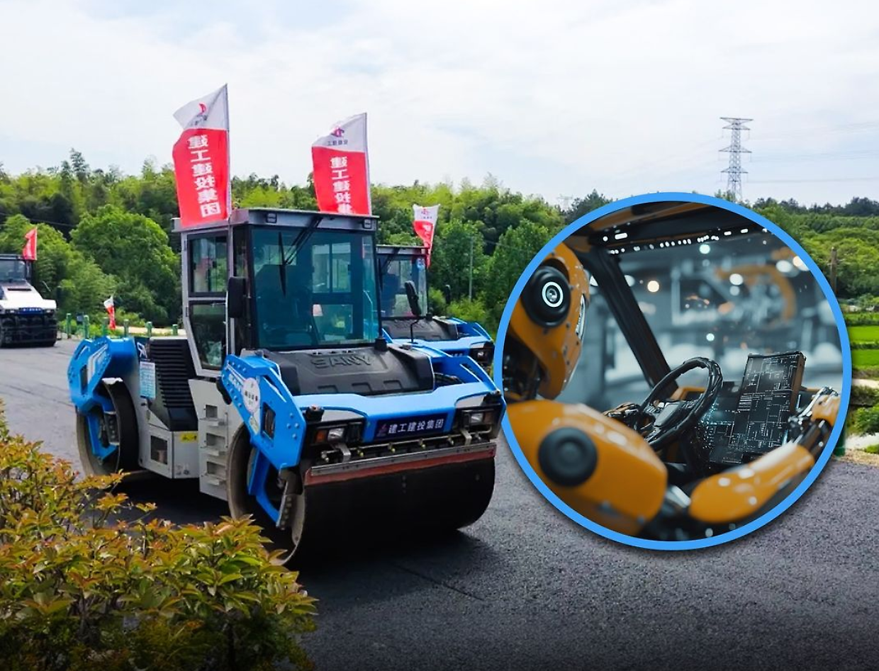 I robot adesso costruiscono anche le auto...strade (e pare senza buche)