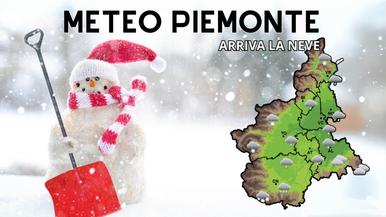 Meteo Piemonte, crollano le temperature e arriva la prima nevicata a bassa quota