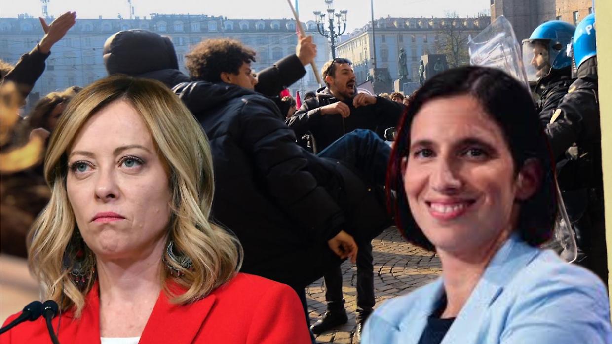 Duro il commento di Meloni dopo gli scontri, anche contro la sinistra