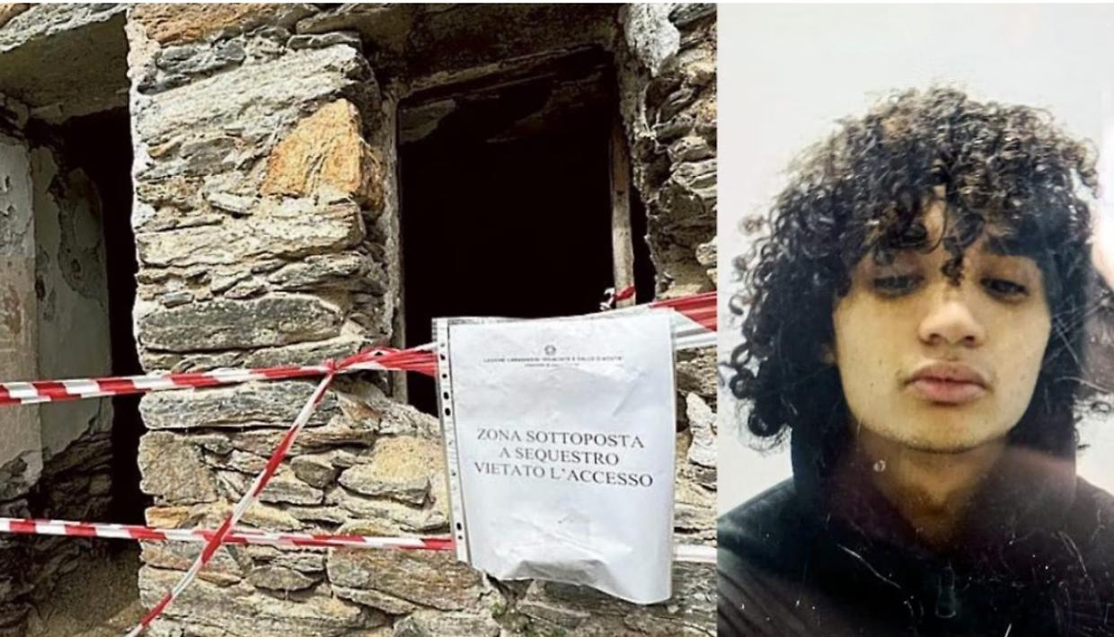 La chiesa dov'è stata trovata Auriane e, a destra, Sohaib Teima