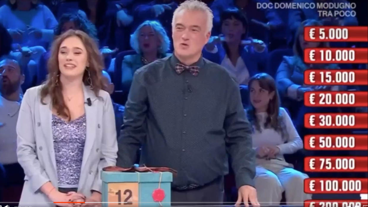 Massimo insieme a sua figlia Giulia (Fonte RAI)