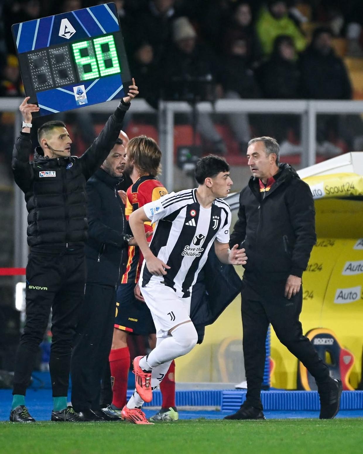 Diego Pugno entra in campo (Fonte Instagram)
