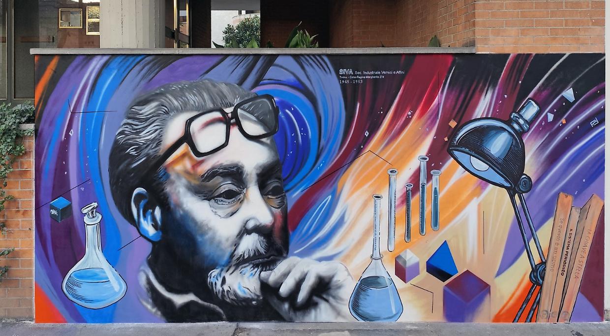 Primo Levi a colori: l'omaggio sui muri dell'ex fabbrica a Torino