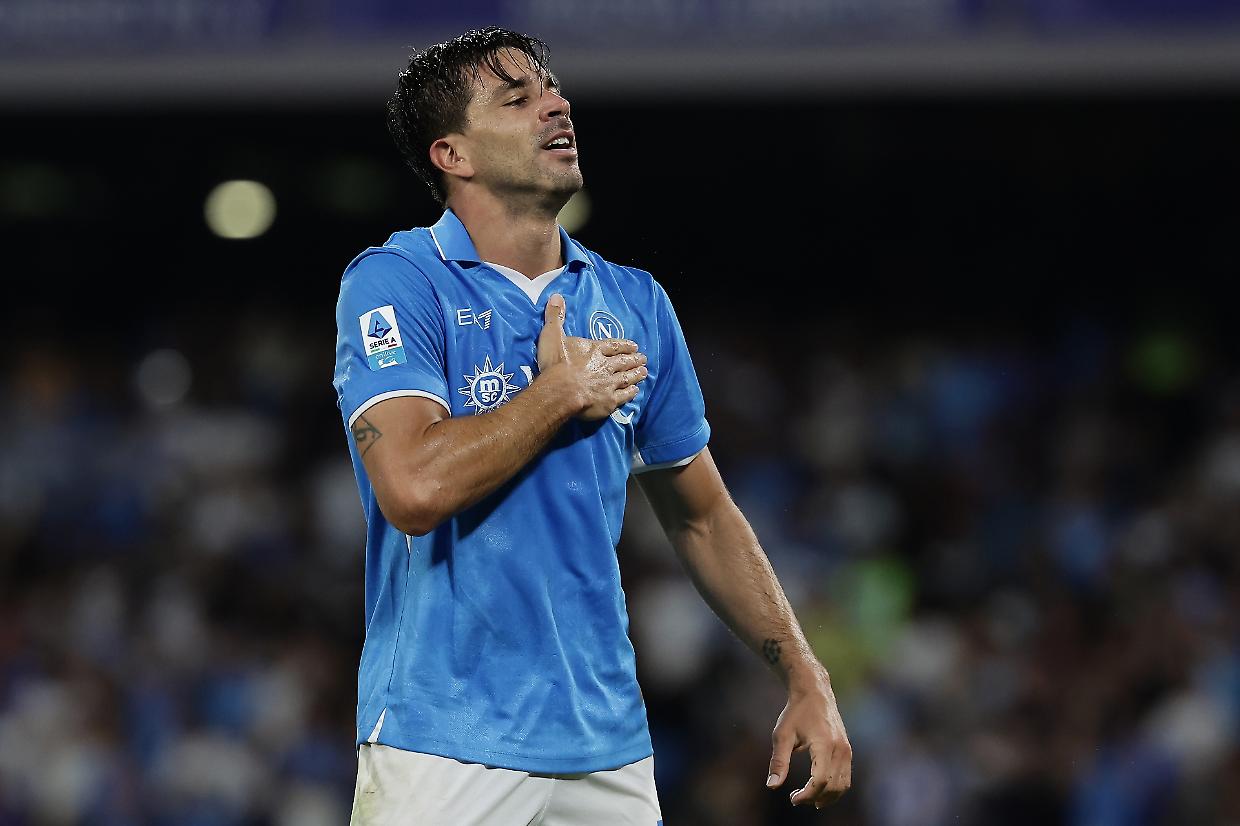L'attaccante del Napoli, Giovanni Simeone (foto LaPresse)