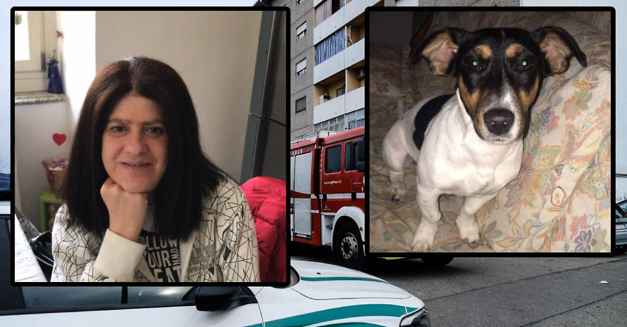 Angela Coratella e il cane Kira, morti nell'incendio a Settimo